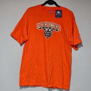 Champion Mercer‎ Bears T-Shirt Mens Large NCAA College Graphic Tee Orange